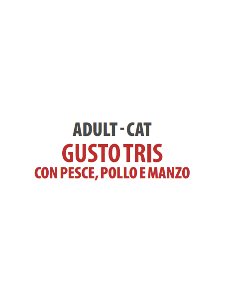 Moustache Gatto Gusto Tris kg.20. Cibo Secco Per Gatti