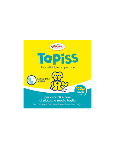 Tappetini Assorbenti Tapiss 60x60 CM 100 Pezzi. Igienici Per Cani