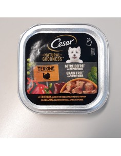 Cesar Natura Gooodness Terrine con Tacchino Piselli Spinaci e Peperone Gr.100. Cibo Umido Per Cani 2