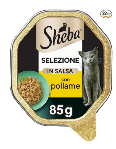 Sheba Selezione In salsa con Pollo Gr 85. Cibo Umido Per Gatti