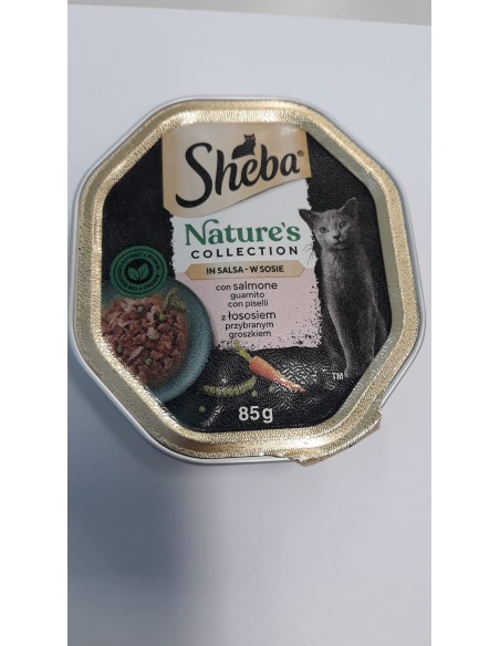 Sheba Nature's Collection Salmone con Piselli in Salsa gr.85. Cibo Umido per gatti