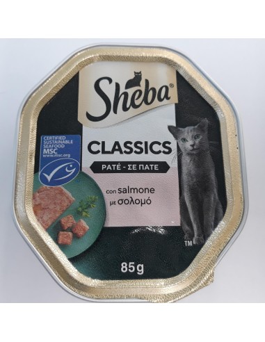Sheba Con Salmone Patè Classic gr. 85. Cibo Umido Per Gatti