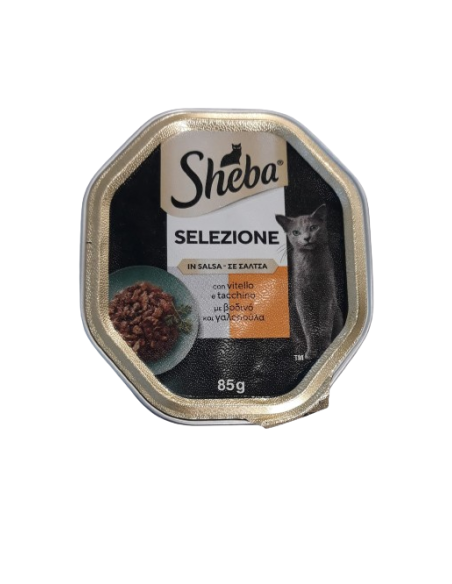 Sheba Selezione In Salsa Vitello e Tacchino gr 85. Alimento Per Gatti