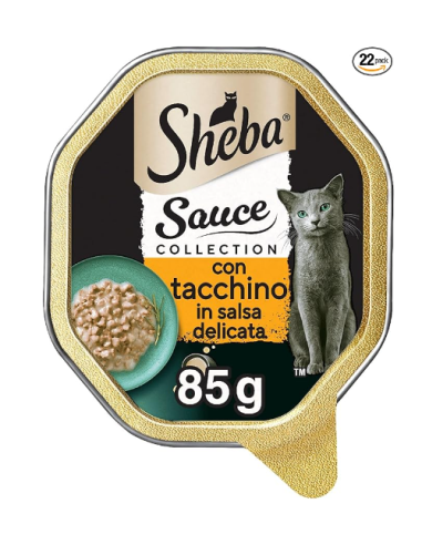 Sheba Tacchino  Creazioni Speciali In Salsa Delicata Gr.85. Alimento Per Gatti
