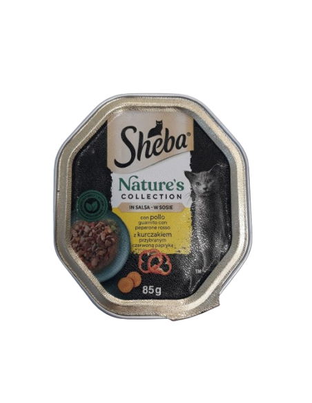 Sheba Nature's Collection Pollo con Peperone in Salsa gr.85. Cibo Umido per gatti