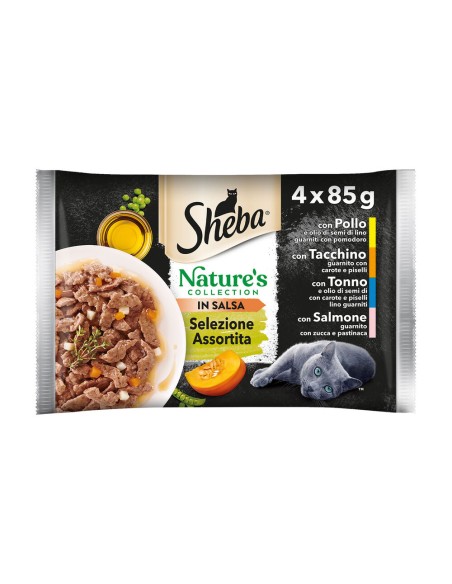 Sheba Nature's Collection Selezione Assortita in Salsa 4xgr.85. Cibo Umido Per Gatti