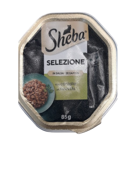 SHEBA Selezione in Salsa con Coniglio Gr.85. Cibo Umido Per Gatti