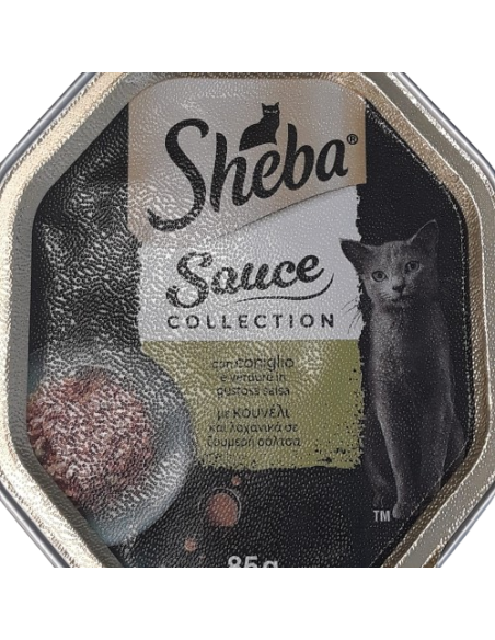 SHEBA Sauce Collection con Coniglio e Verdure in Salsa Gr.85. cibo Umido Per Gatti