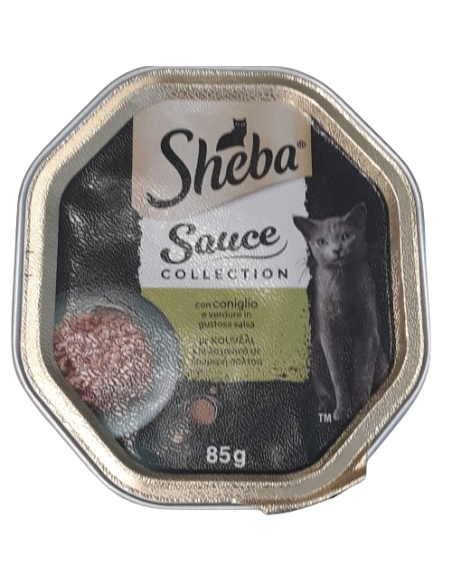 SHEBA Sauce Collection con Coniglio e Verdure in Salsa Gr.85. cibo Umido Per Gatti