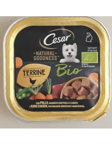 Cesar Natural Goodness con Pollo Piselli e Carote Gr.100.Cibo Umido Per Cani