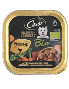 Cesar Natural Goodness con Pollo Piselli e Carote Gr.100.Cibo Umido Per Cani