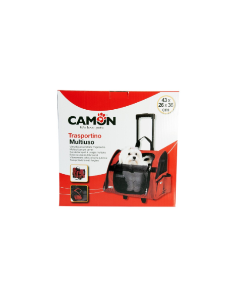 Trasportino max CM.43X26X36 ROSSO. Trasporto per cani