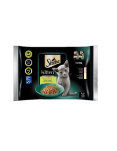 SHEBA Kitten in Salsa Selezione Assortita 4 x 85gr. Cibo Per Cuccioli di gatto