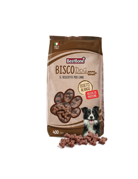 Record Biscodog Biscotti Ossi Ragù gr 400. Snack Per Cani