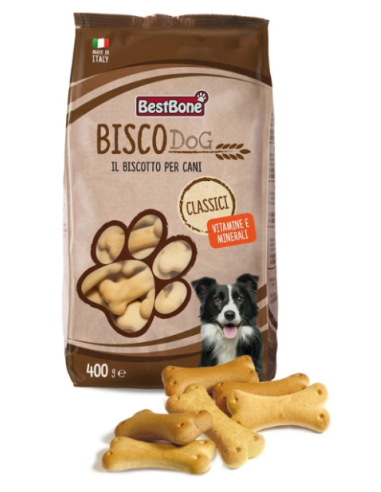 Record Biscodog Biscotti Classici Ossi gr 400. Snack per cani  .