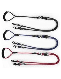 Guinzaglio Accoppiacane Doppio Corda 10 mm120 CM Blu . Guinzagli e Collari Per Cani 2