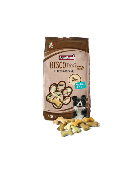 Record Biscodog Biscotti Mini Mix gr 400. Snack Per Cani