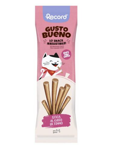 Record Gusto Bueno stick Per Gatti Tonno  40 gr . Snack Per gatti .