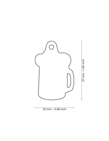 Medaglietta Food Beer . Accessori per cani.