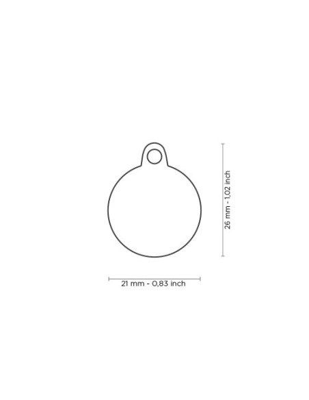 Medaglietta Basic Handmade Cerchio Small Lilla. Accessori Per cani .