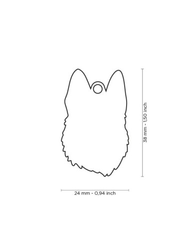 Medaglietta Cane Lupo Cecoslovacco. Accessori per cani