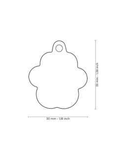 Medaglietta Shine Zampa Large Nero Glitter . Accessori Per Cani 2