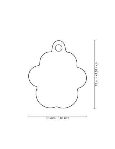 Medaglietta Shine Zampa Large Nero Glitter . Accessori Per Cani