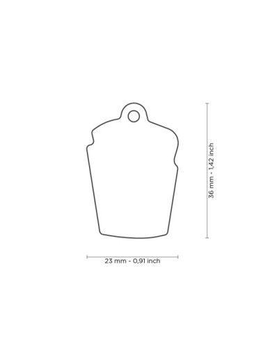 Medaglietta Food Patatine . Accessori Per cani.