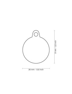 Medaglietta Charms Cerchio Medium The King .Accessori per cani 2