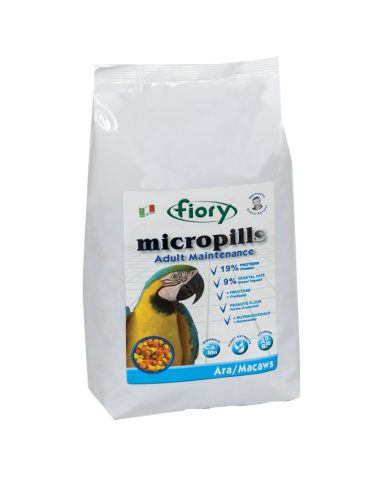Fiory Micropills Adult Ara kg 1,4.Mangime Per Uccelli
