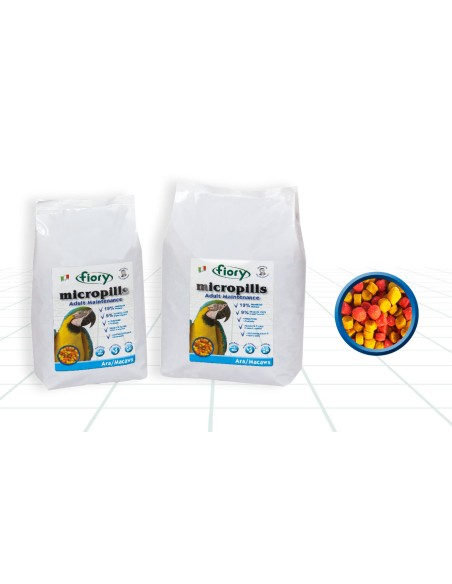 Fiory Micropills Adult Ara kg 1,4.Mangime Per Uccelli