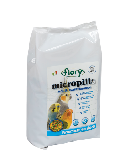 Fiory Micropills Adult Parrocchetti kg 1,4. Mangime Per Uccelli .