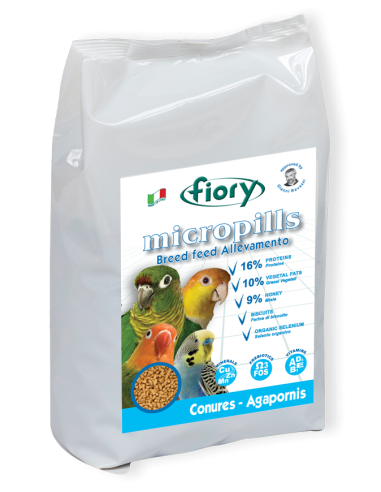 Fiory Micropills Breed Feed Allevamento gr 750. Mangime Per Uccelli.
