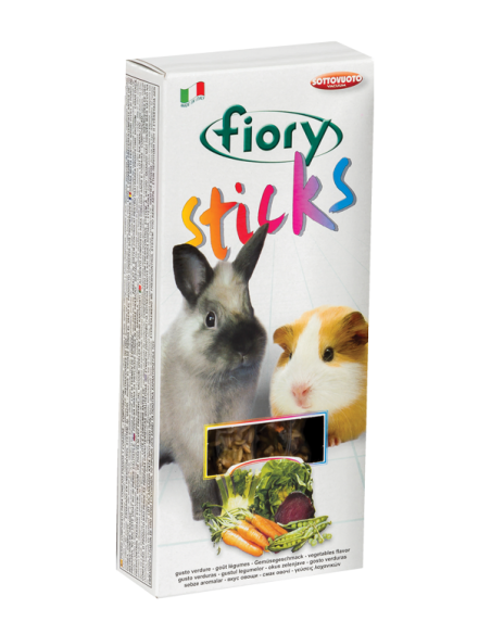 Fiory Stick Conigli e Cavie Verdura gr 100. Mangime per roditori .