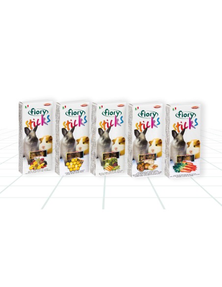 Fiory Stick Conigli e Cavie Verdura gr 100. Mangime per roditori .