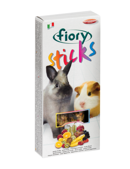 Fiory Stick Conigli e Cavie Frutta gr 100. Mangime per roditori .