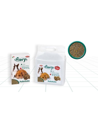 Fiory Pellettato Conigli Nani e Cavie gr 850. Mangime Per roditori.