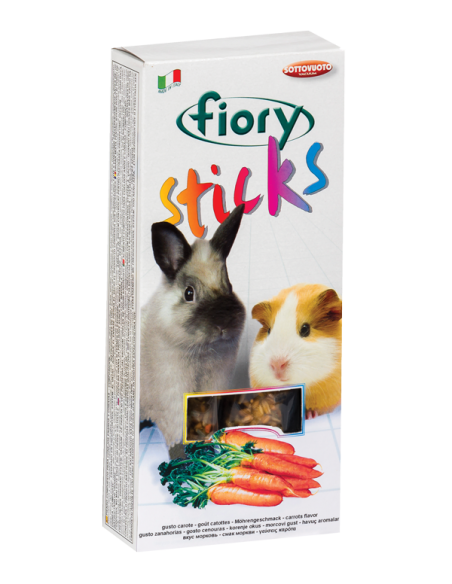 Fiory Stick Conigli e Cavie Carota gr 100. Mangime Per Roditori.