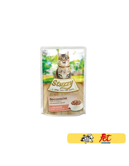 Stuzzy Cat Bocconcini con Salmone gr.85. Cibo Umido Per Gatti .