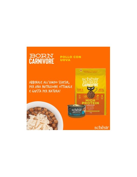 SCHESIR Born Carnivore Baby Pollo & Uovo kg 1,250. Cibo Secco Per Gatti