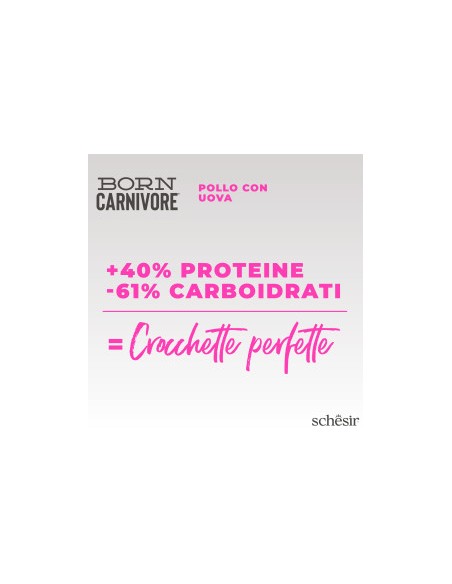 Schesir  Born Carnivore Baby Pollo e Uova Gr.255. Cibo Secco per Gatti.