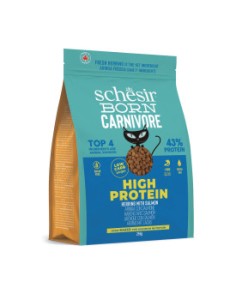 SCHESIR Born Carnivore Aringa & Salmone Gr.255.Cibo Secco Per Gatti.