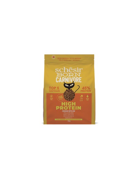 SCHESIR Born Carnivore Pollo & Uovo Gr.255-Cibo secco per gatti .