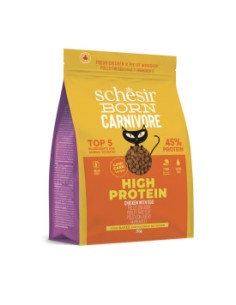 SCHESIR Born Carnivore Pollo & Uovo Gr.255-Cibo secco per gatti .