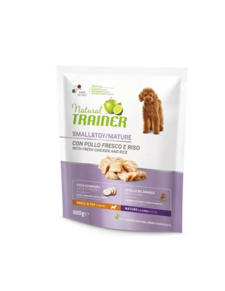 Trainer Dog Natural Small and Toy Maturity Pollo gr 800. Crocchette Per Cani.