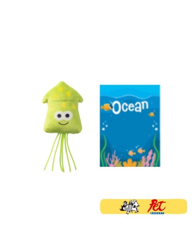 Gioco Gatto Tessuto e Gomma Calamaro. Giochi Per Gatti