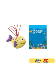 Gioco Gatto Tessuto e Gomma Pirahna . Giochi Per Gatti . 2