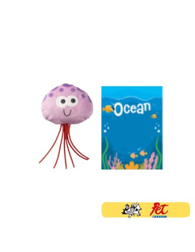 Gioco Gatto Tessuto e Gomma Medusa. Giochi Per Gatti .