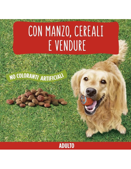 FRISKIES ADULT Manzo e Verdure Kg.7. Crocchette per cani