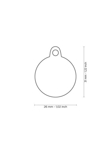 Medaglietta Bronx Cerchio Medium Borchie. Accessori Per Cani